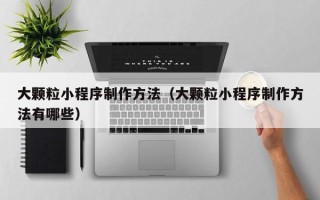 昆山大颗粒小程序制作方法（大颗粒小程序制作方法有哪些）