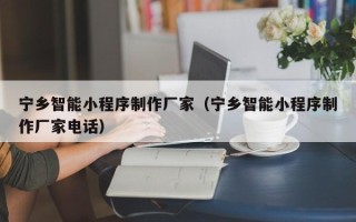 昆山宁乡智能小程序制作厂家（宁乡智能小程序制作厂家电话）